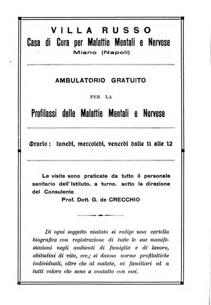 Nuova rivista di clinica ed assistenza psichiatrica e di terapia applicata