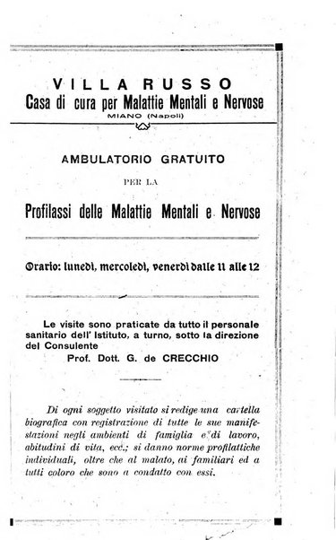 Nuova rivista di clinica ed assistenza psichiatrica e di terapia applicata