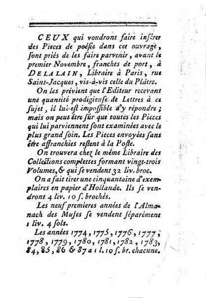 Almanach des muses