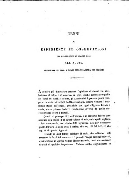 Atti e memorie inedite dell'accademia del Cimento e notizie aneddote dei progressi delle scienze in Toscana ecc