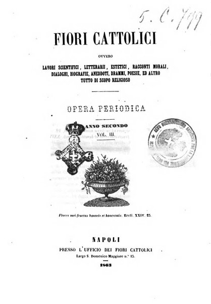 Fiori cattolici opera periodica