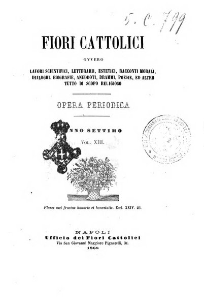 Fiori cattolici opera periodica