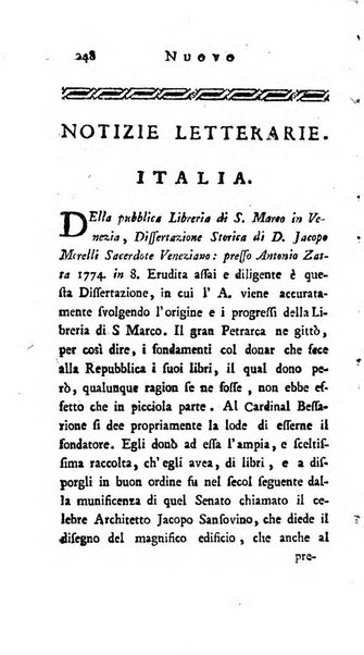 Continuazione del Nuovo giornale de'letterati d'Italia