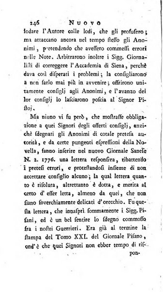 Continuazione del Nuovo giornale de'letterati d'Italia