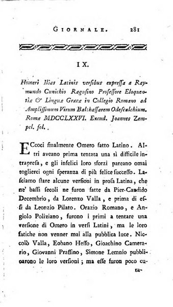 Continuazione del Nuovo giornale de'letterati d'Italia