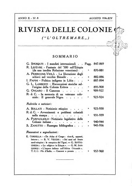 Rivista delle colonie