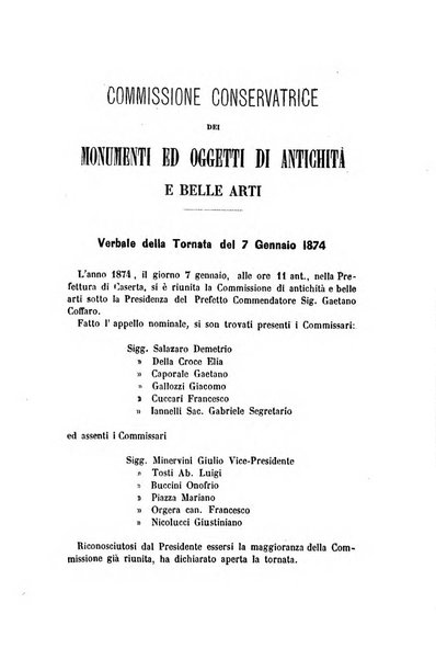 Atti della Commissione Conservatrice dei monumenti ed oggetti di antichita e belle arti nella Provincia di Terra di Lavoro