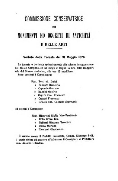 Atti della Commissione Conservatrice dei monumenti ed oggetti di antichita e belle arti nella Provincia di Terra di Lavoro