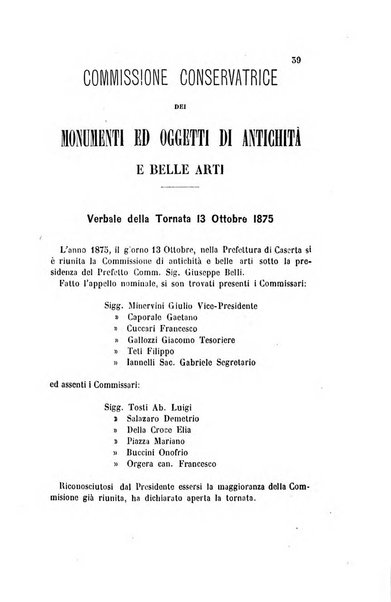 Atti della Commissione Conservatrice dei monumenti ed oggetti di antichita e belle arti nella Provincia di Terra di Lavoro