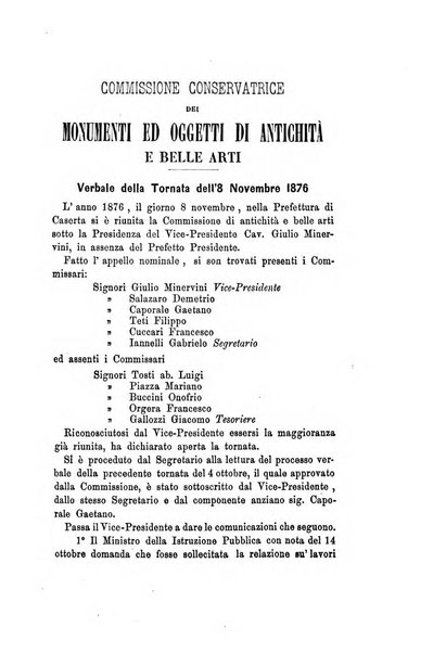 Atti della Commissione Conservatrice dei monumenti ed oggetti di antichita e belle arti nella Provincia di Terra di Lavoro