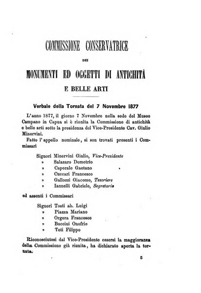 Atti della Commissione Conservatrice dei monumenti ed oggetti di antichita e belle arti nella Provincia di Terra di Lavoro