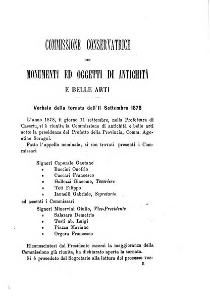 Atti della Commissione Conservatrice dei monumenti ed oggetti di antichita e belle arti nella Provincia di Terra di Lavoro