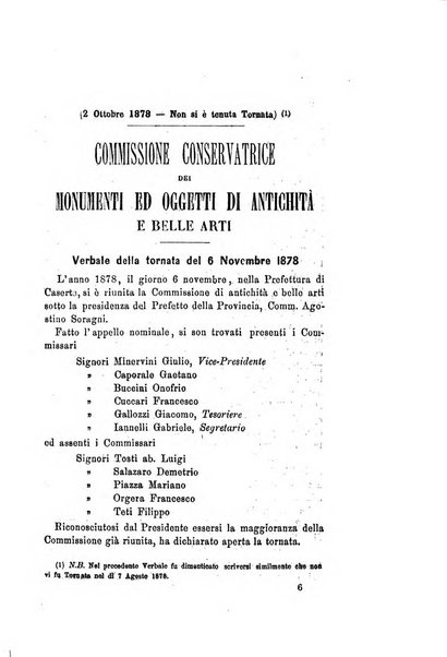 Atti della Commissione Conservatrice dei monumenti ed oggetti di antichita e belle arti nella Provincia di Terra di Lavoro