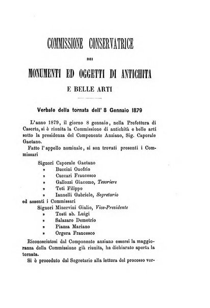 Atti della Commissione Conservatrice dei monumenti ed oggetti di antichita e belle arti nella Provincia di Terra di Lavoro