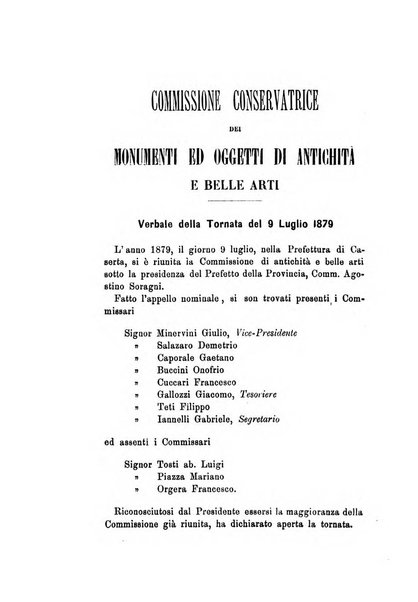 Atti della Commissione Conservatrice dei monumenti ed oggetti di antichita e belle arti nella Provincia di Terra di Lavoro