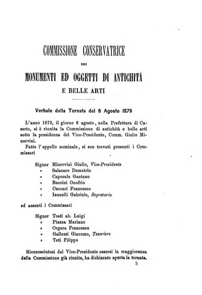 Atti della Commissione Conservatrice dei monumenti ed oggetti di antichita e belle arti nella Provincia di Terra di Lavoro