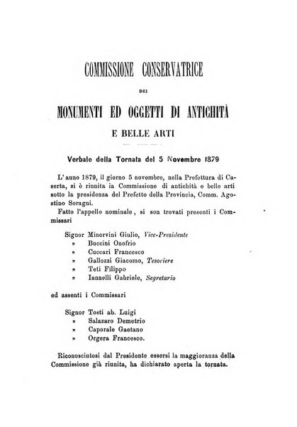 Atti della Commissione Conservatrice dei monumenti ed oggetti di antichita e belle arti nella Provincia di Terra di Lavoro