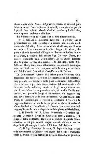 Atti della Commissione Conservatrice dei monumenti ed oggetti di antichita e belle arti nella Provincia di Terra di Lavoro