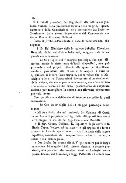 Atti della Commissione Conservatrice dei monumenti ed oggetti di antichita e belle arti nella Provincia di Terra di Lavoro