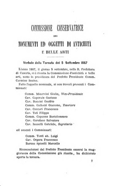 Atti della Commissione Conservatrice dei monumenti ed oggetti di antichita e belle arti nella Provincia di Terra di Lavoro