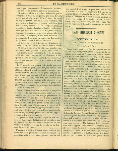 Lo scacciapensieri : giornale pittoresco settimanale