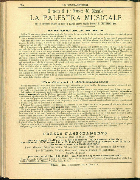 Lo scacciapensieri : giornale pittoresco settimanale