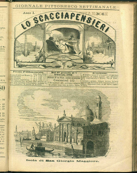 Lo scacciapensieri : giornale pittoresco settimanale