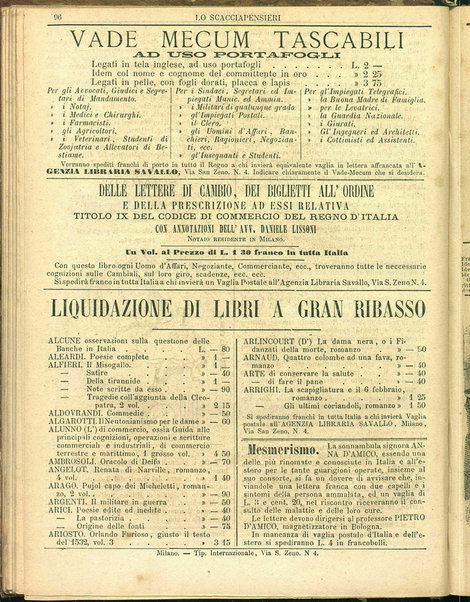 Lo scacciapensieri : giornale pittoresco settimanale