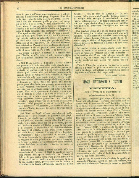 Lo scacciapensieri : giornale pittoresco settimanale