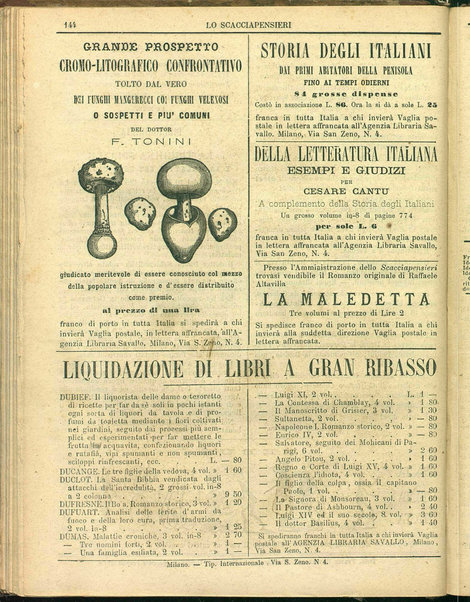 Lo scacciapensieri : giornale pittoresco settimanale