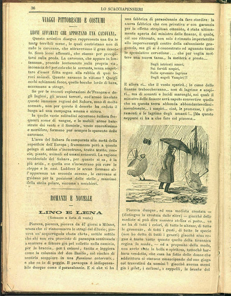 Lo scacciapensieri : giornale pittoresco settimanale