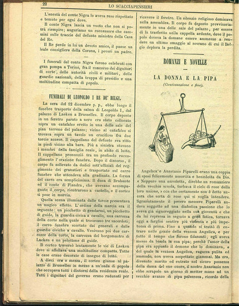 Lo scacciapensieri : giornale pittoresco settimanale