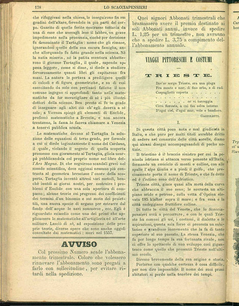 Lo scacciapensieri : giornale pittoresco settimanale