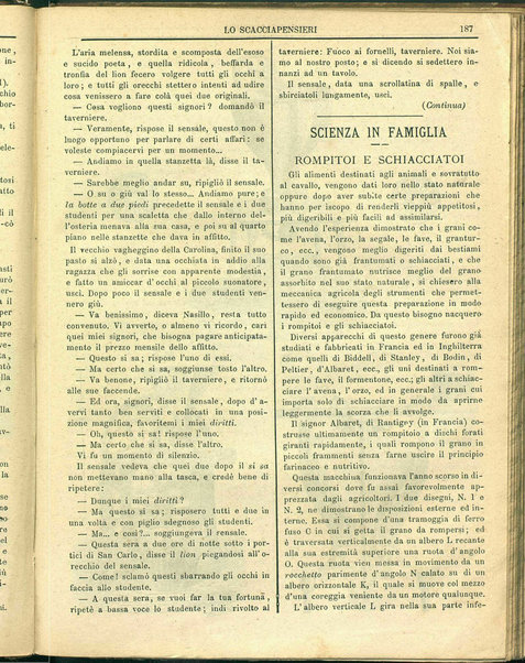 Lo scacciapensieri : giornale pittoresco settimanale