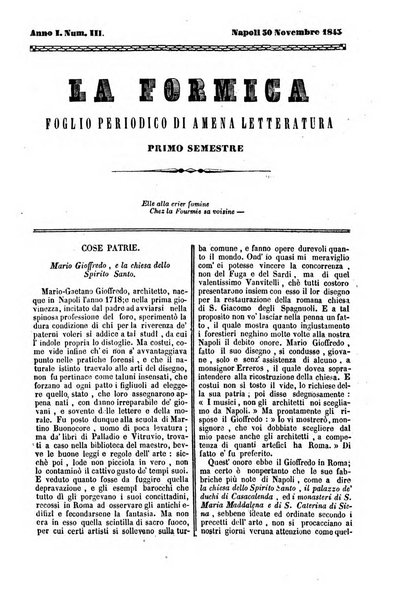 La formica foglio periodico di amena letteratura