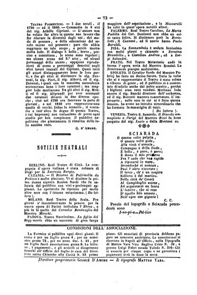 La formica foglio periodico di amena letteratura