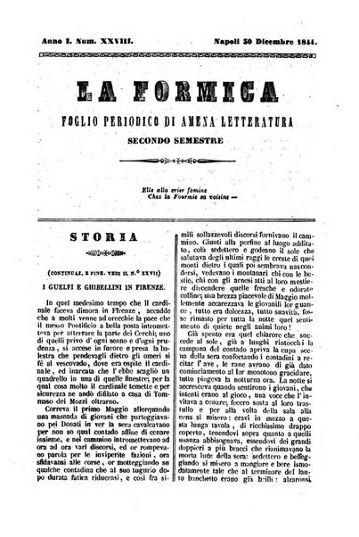 La formica foglio periodico di amena letteratura