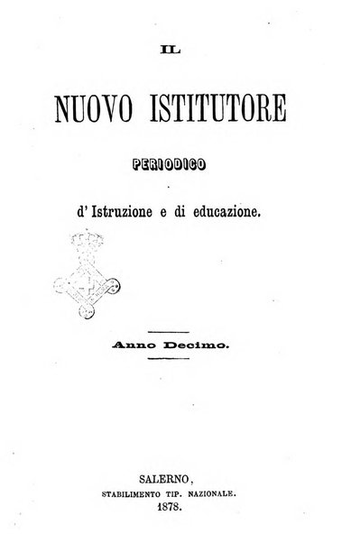 Il nuovo istitutore giornale d'istruzione e di educazione