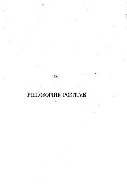 La philosophie positive