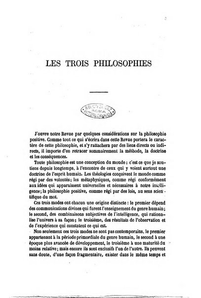 La philosophie positive