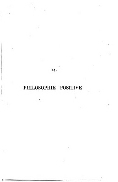 La philosophie positive