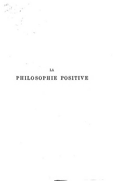 La philosophie positive