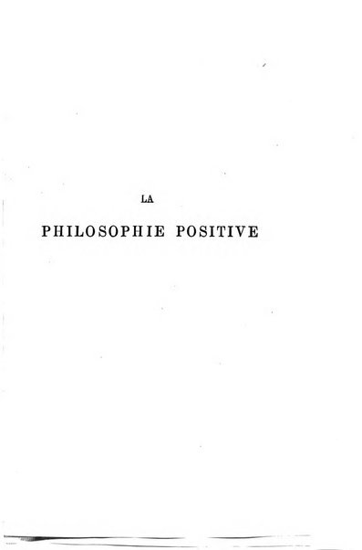 La philosophie positive