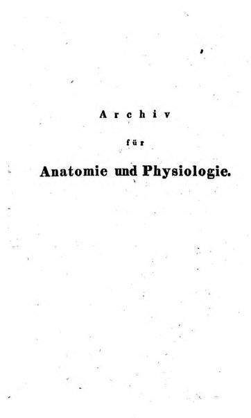 Archiv fur Anatomie und Physiologie