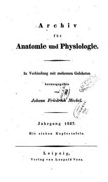 Archiv fur Anatomie und Physiologie