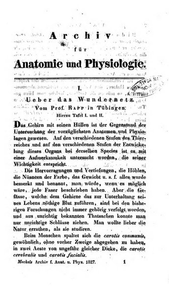 Archiv fur Anatomie und Physiologie