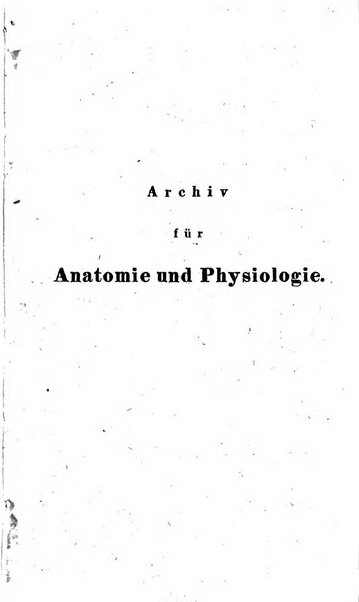 Archiv fur Anatomie und Physiologie