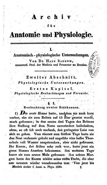 Archiv fur Anatomie und Physiologie