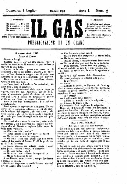 Il gas : pubblicazione di un grano