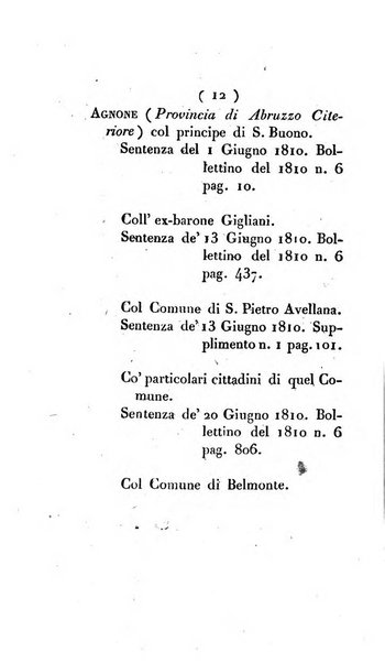 Bullettino delle sentenze emanate dalla Suprema commissione per le liti fra i già baroni ed i comuni